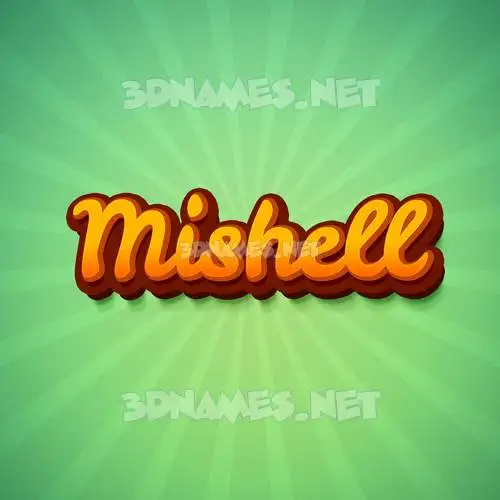 mishell in Green Rays style - 3D name wallpaper mishell in Green Rays style - 3D name wallpaper
