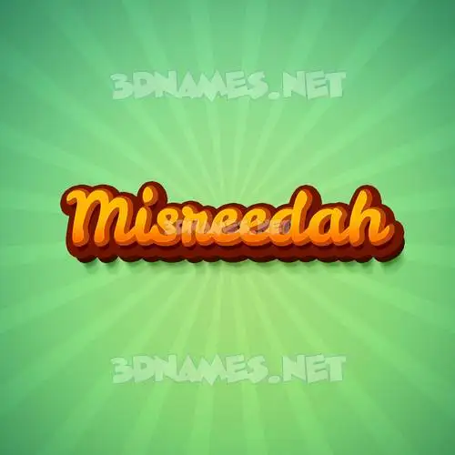 misreedah in Green Rays style - 3D name wallpaper misreedah in Green Rays style - 3D name wallpaper