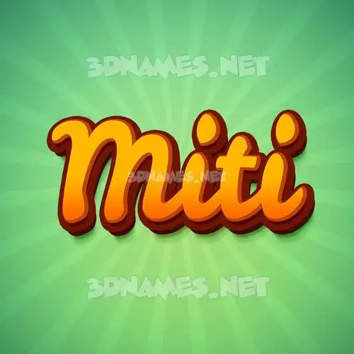 miti in Green Rays style - 3D name wallpaper