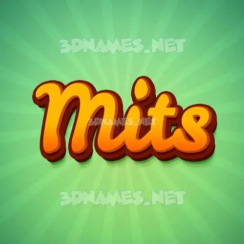 mits in Green Rays style - 3D name wallpaper mits in Green Rays style - 3D name wallpaper