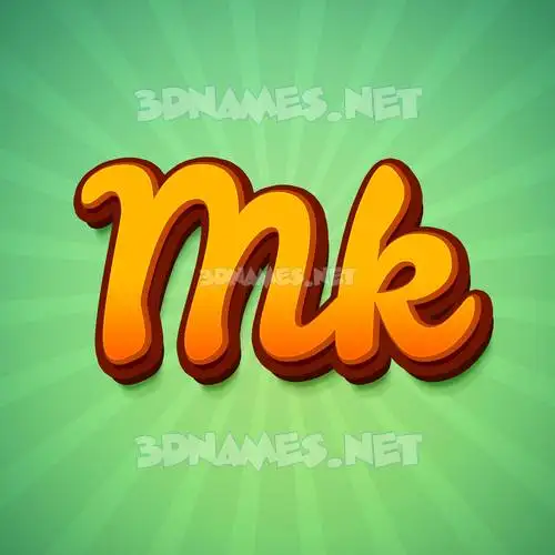 mk in Green Rays style - 3D name wallpaper mk in Green Rays style - 3D name wallpaper