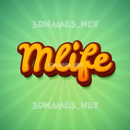 mlife in Green Rays style - 3D name wallpaper mlife in Green Rays style - 3D name wallpaper