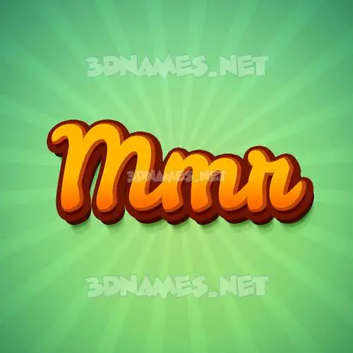 mmr in Green Rays style - 3D name wallpaper