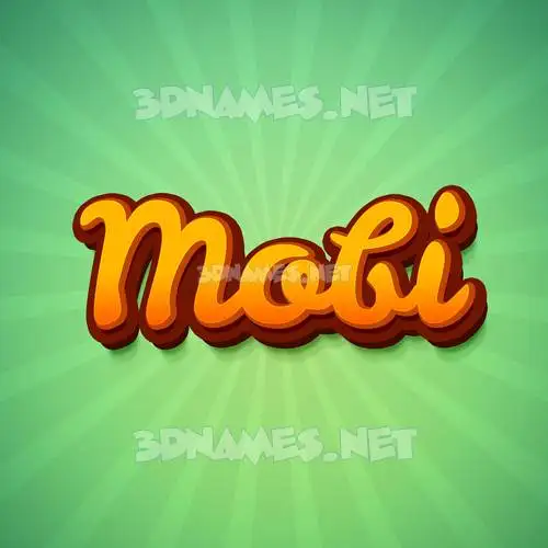 mobi in Green Rays style - 3D name wallpaper mobi in Green Rays style - 3D name wallpaper