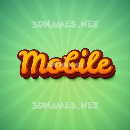 mobile in Green Rays style - 3D name wallpaper mobile in Green Rays style - 3D name wallpaper