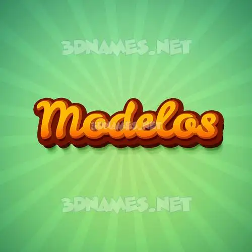 modelos in Green Rays style - 3D name wallpaper modelos in Green Rays style - 3D name wallpaper