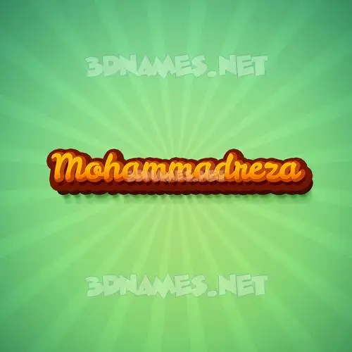 mohammadreza in Green Rays style - 3D name wallpaper