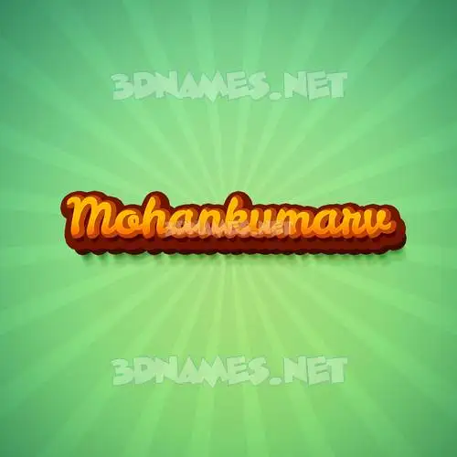 mohankumarv in Green Rays style - 3D name wallpaper
