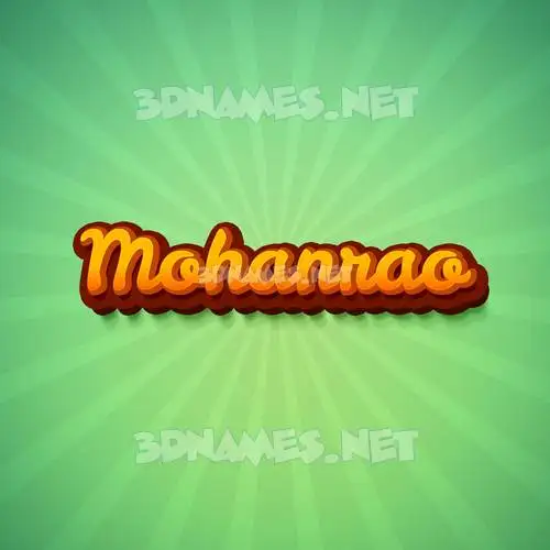 mohanrao in Green Rays style - 3D name wallpaper