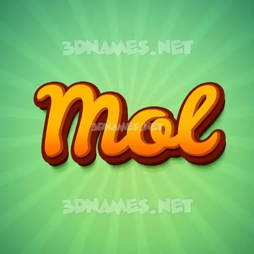 mol in Green Rays style - 3D name wallpaper mol in Green Rays style - 3D name wallpaper