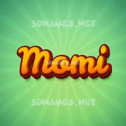 momi in Green Rays style - 3D name wallpaper momi in Green Rays style - 3D name wallpaper