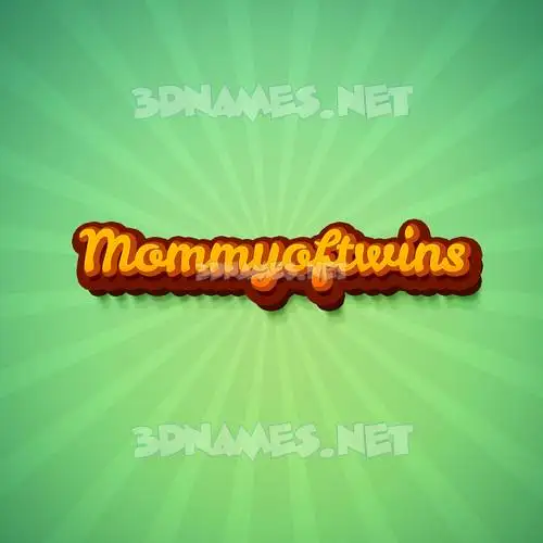 mommyoftwins in Green Rays style - 3D name wallpaper