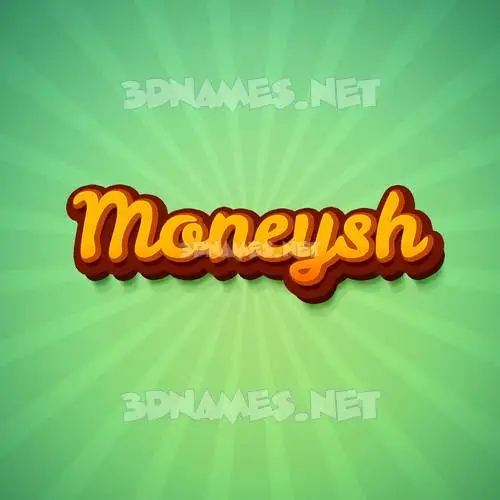 moneysh in Green Rays style - 3D name wallpaper