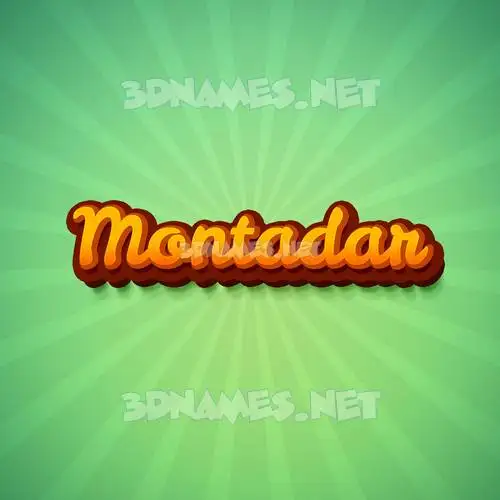 montadar in Green Rays style - 3D name wallpaper