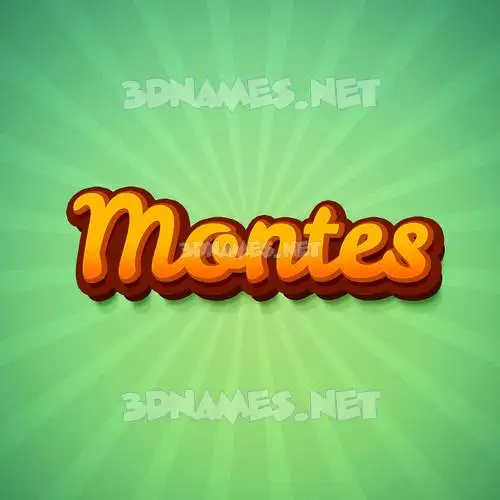 montes in Green Rays style - 3D name wallpaper montes in Green Rays style - 3D name wallpaper