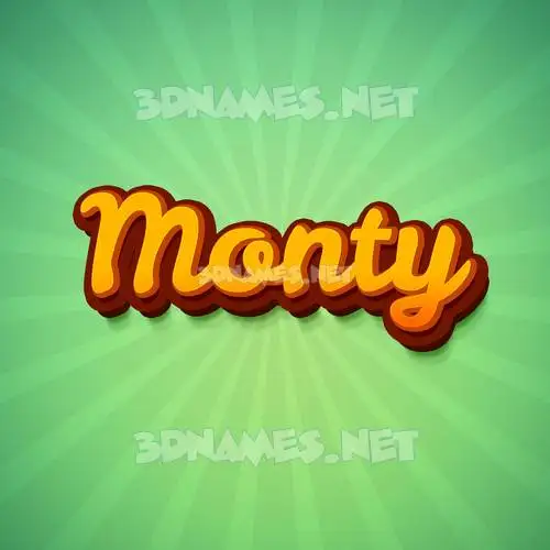monty in Green Rays style - 3D name wallpaper monty in Green Rays style - 3D name wallpaper