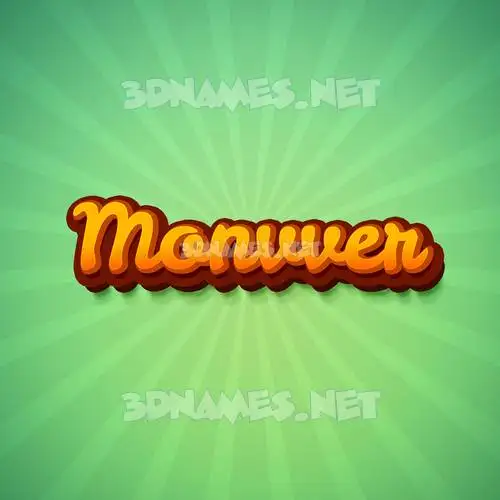 monvver in Green Rays style - 3D name wallpaper monvver in Green Rays style - 3D name wallpaper
