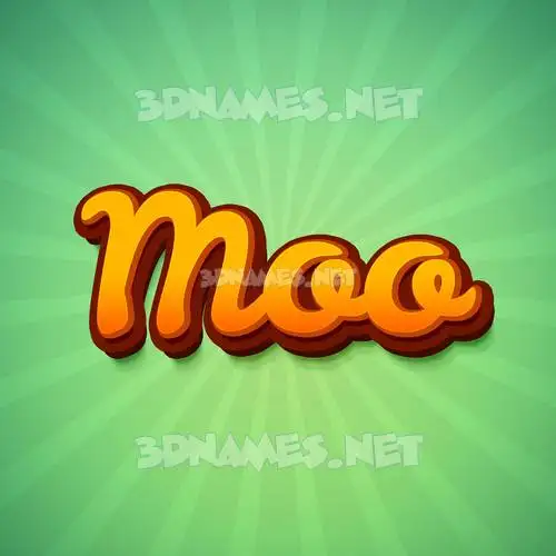 moo in Green Rays style - 3D name wallpaper moo in Green Rays style - 3D name wallpaper