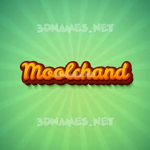 moolchand in Green Rays style - 3D name wallpaper