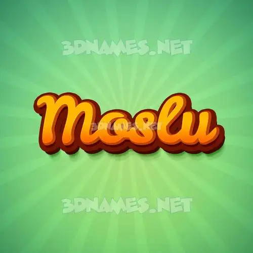 moslu in Green Rays style - 3D name wallpaper moslu in Green Rays style - 3D name wallpaper