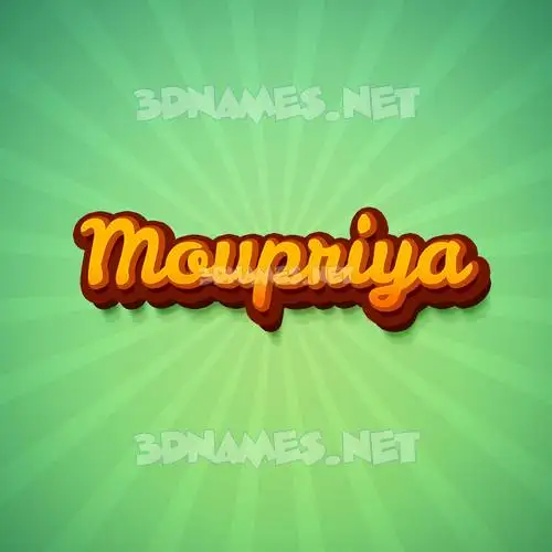 moupriya in Green Rays style - 3D name wallpaper