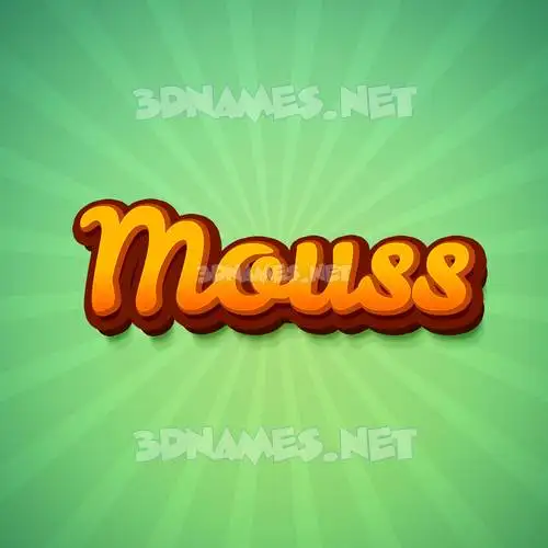 mouss in Green Rays style - 3D name wallpaper mouss in Green Rays style - 3D name wallpaper