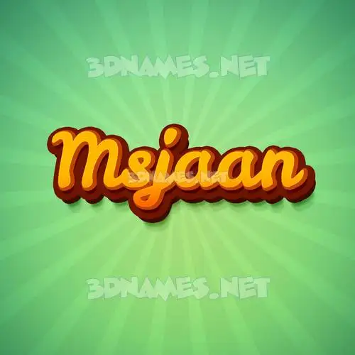msjaan in Green Rays style - 3D name wallpaper msjaan in Green Rays style - 3D name wallpaper