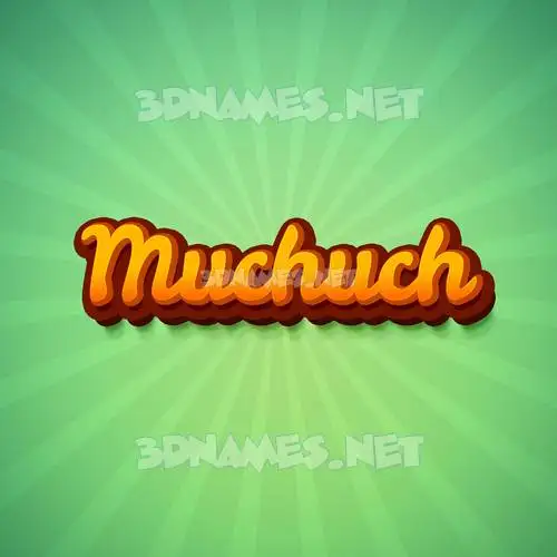 muchuch in Green Rays style - 3D name wallpaper muchuch in Green Rays style - 3D name wallpaper
