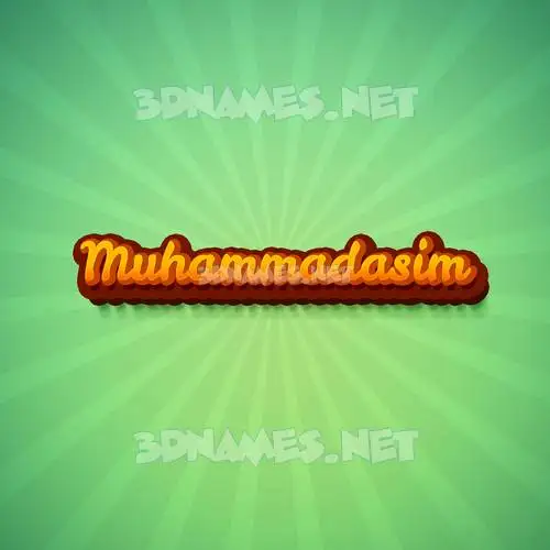 muhammadasim in Green Rays style - 3D name wallpaper