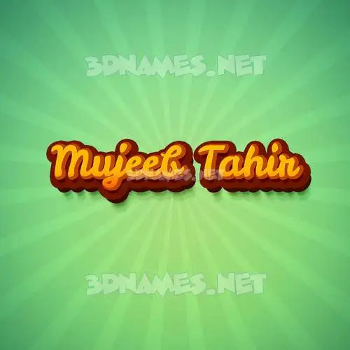 mujeeb tahir in Green Rays style - 3D name wallpaper mujeeb tahir in Green Rays style - 3D name wallpaper