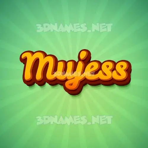 mujess in Green Rays style - 3D name wallpaper mujess in Green Rays style - 3D name wallpaper