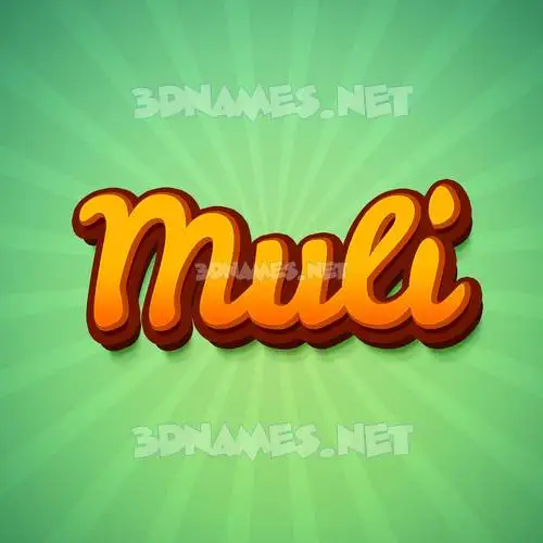 muli in Green Rays style - 3D name wallpaper muli in Green Rays style - 3D name wallpaper
