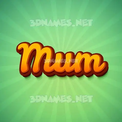 mum in Green Rays style - 3D name wallpaper mum in Green Rays style - 3D name wallpaper