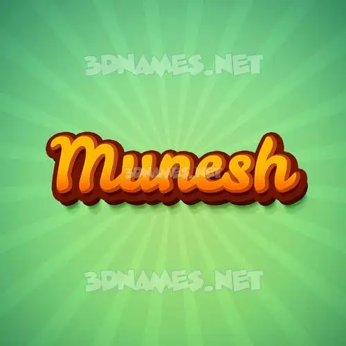 munesh in Green Rays style - 3D name wallpaper