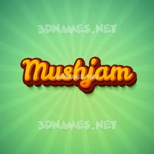 mushjam in Green Rays style - 3D name wallpaper mushjam in Green Rays style - 3D name wallpaper