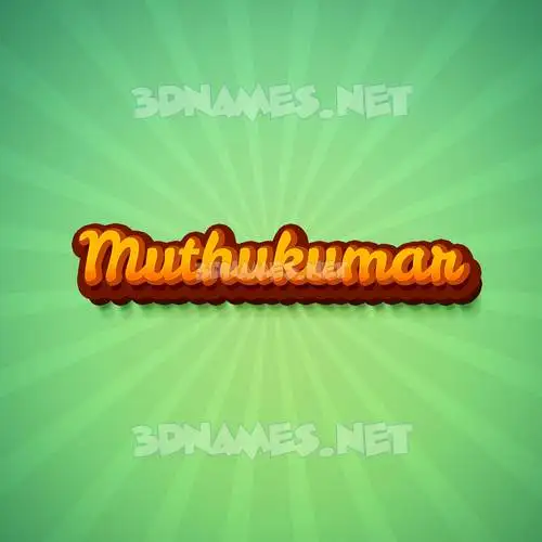 muthukumar in Green Rays style - 3D name wallpaper