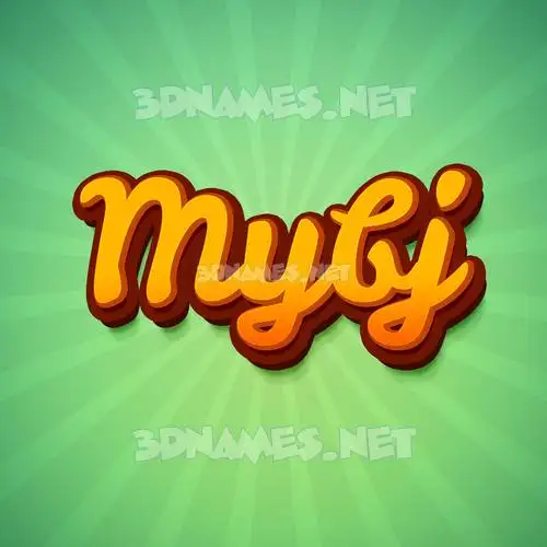 mybj in Green Rays style - 3D name wallpaper mybj in Green Rays style - 3D name wallpaper