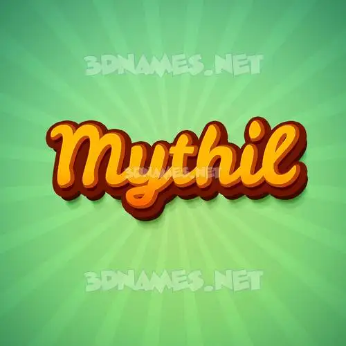 mythil in Green Rays style - 3D name wallpaper