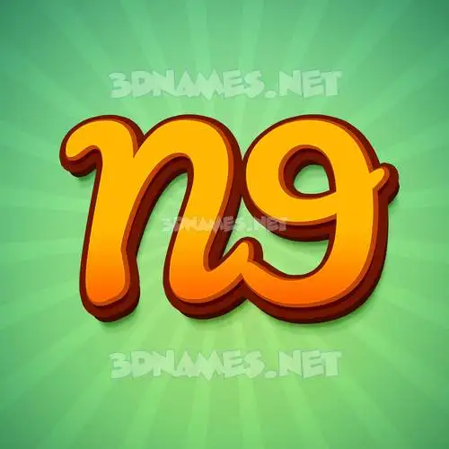 n9 in Green Rays style - 3D name wallpaper n9 in Green Rays style - 3D name wallpaper