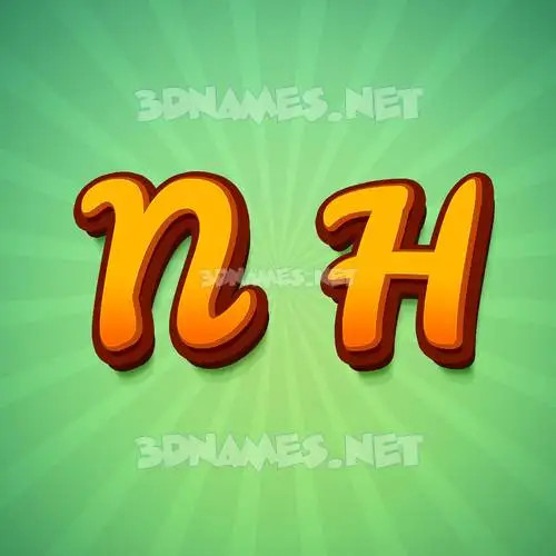 n h in Green Rays style - 3D name wallpaper n h in Green Rays style - 3D name wallpaper