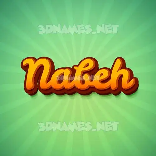 nabeh in Green Rays style - 3D name wallpaper