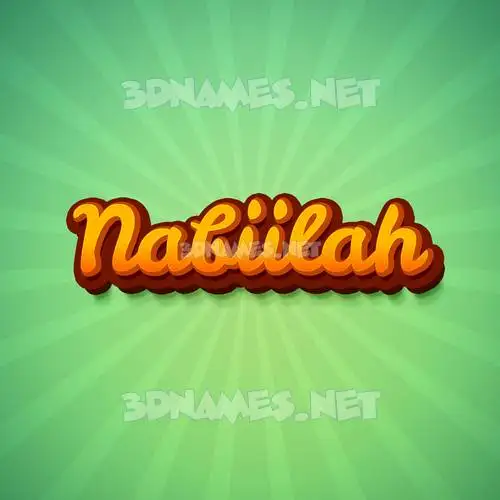 nabiilah in Green Rays style - 3D name wallpaper