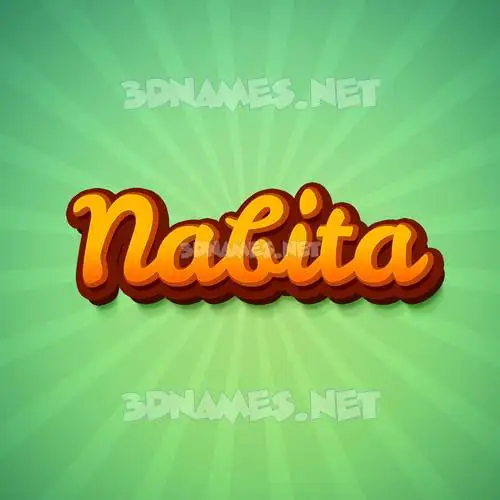 nabita in Green Rays style - 3D name wallpaper