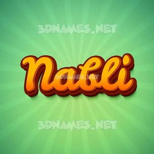 nabli in Green Rays style - 3D name wallpaper nabli in Green Rays style - 3D name wallpaper
