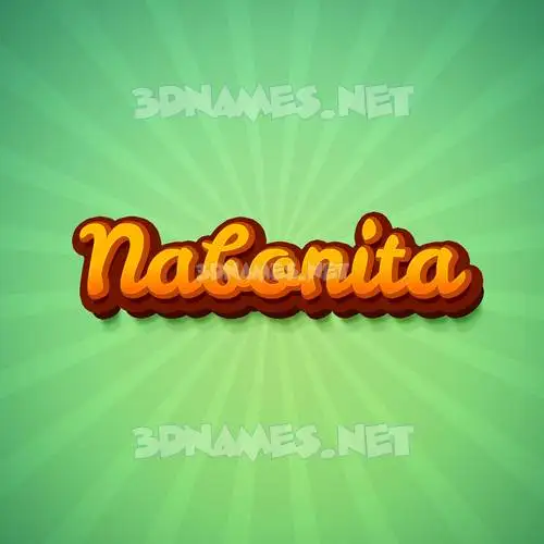 nabonita in Green Rays style - 3D name wallpaper