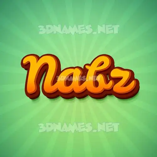 nabz in Green Rays style - 3D name wallpaper