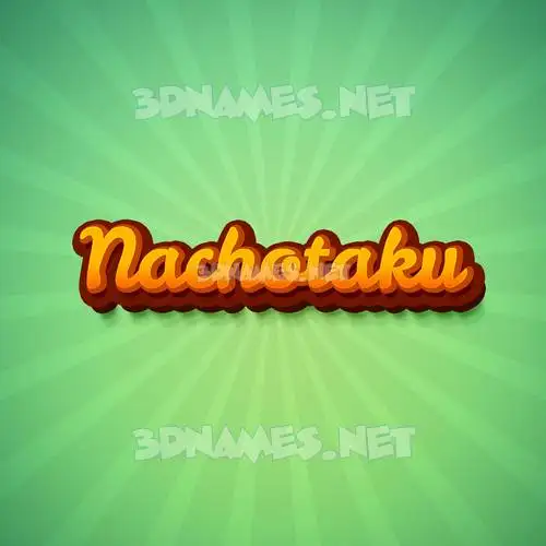 nachotaku in Green Rays style - 3D name wallpaper
