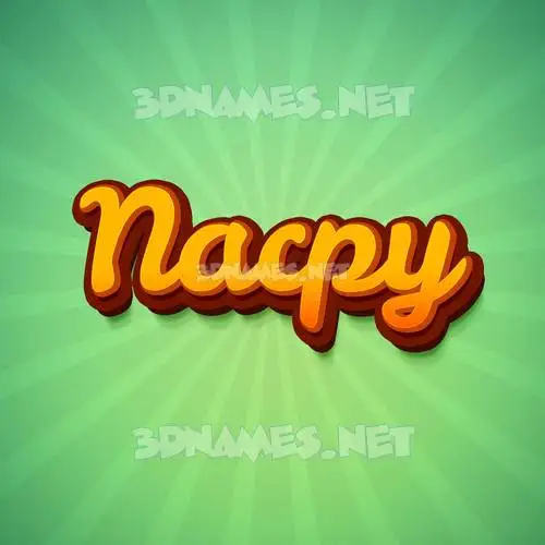 nacpy in Green Rays style - 3D name wallpaper