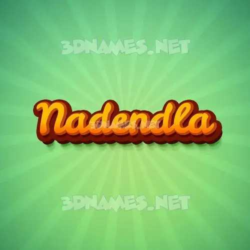 nadendla in Green Rays style - 3D name wallpaper