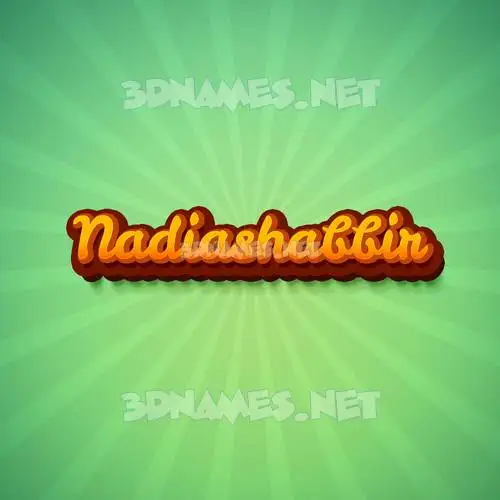 nadiashabbir in Green Rays style - 3D name wallpaper nadiashabbir in Green Rays style - 3D name wallpaper
